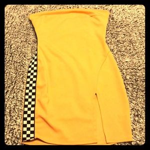 Halter Dress w/ Racer Side Stripe
